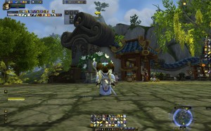 A World of Warcraft screenshot displaying the Protanomaly version of Warcraft's Colorblind Mode.