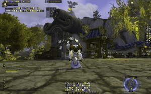 A World of Warcraft screenshot displaying the Protanopia version of Warcraft's Colorblind Mode.