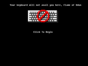 Screenshot from 10,000,000 showing that a keyboard will not help you.