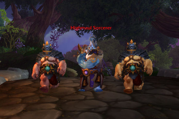 A no fly zone in WoW adds extra fatigue while running to raids such as Highmaul. Highmaul ogres seen on patrol.