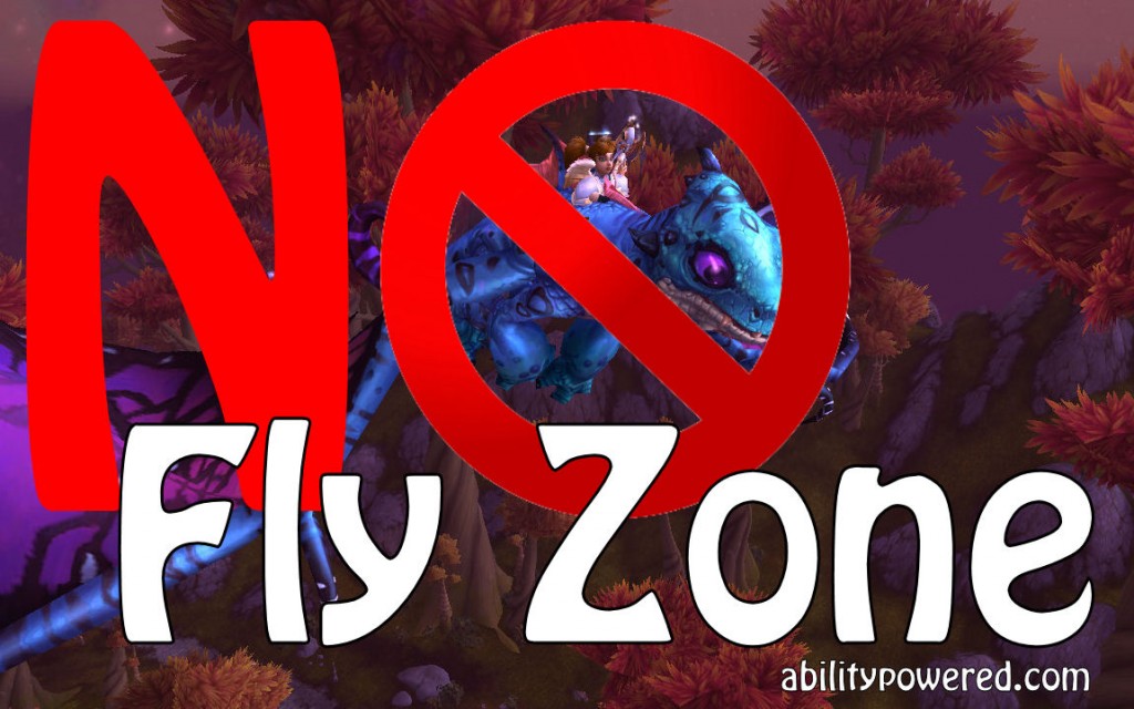 World of Warcraft's no fly zone announcements.