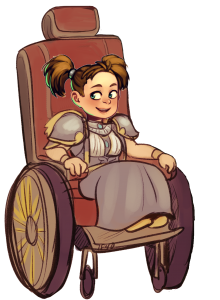 Short seen in her hand drawn custom World of Warcraft wheelchair discussing the new Logitech G Adaptive Gaming Kit the functions with Microsoft's Xbox Adaptive Controller in this Accessibility Hardware article.