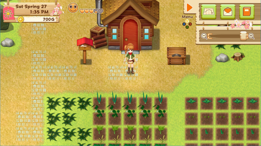 Short shows off the options for accessibility in the Steam game Harvest Moon: Light of Hope. Seen is the game's user interface slider bar options large view.