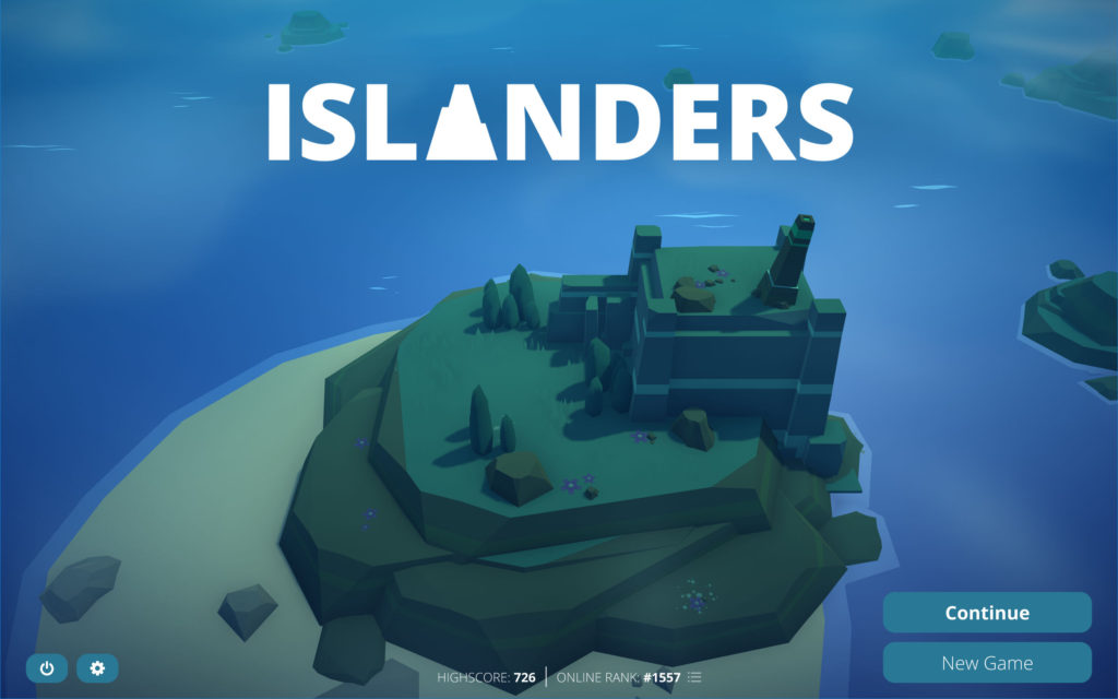 Image shows the GrizzlyGames Steam game known as Islanders and its title screen in this segment of Options for Accessibility!