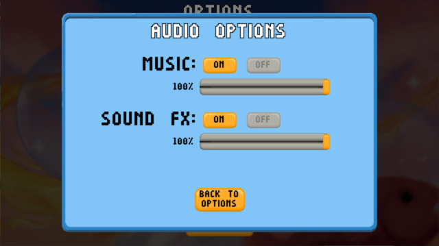 Seen are the audio options for the Steam game Bubbles the Cat in today's Options for Accessibility.