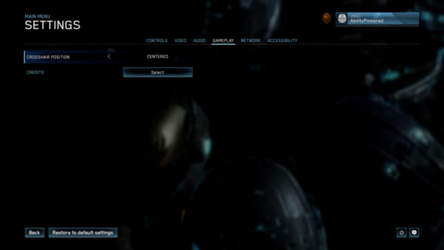 Seen are the gameplay settings screen for Halo Master Chief Collection in today's Options for Accessibility.