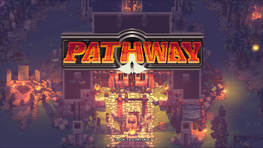 Short describes what makes Pathway so mouse friendly in this year's Steam Summer Sale 2020. Seen is the start screen for Pathway.