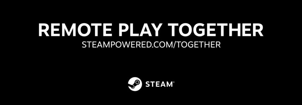 Short goes in depth as to how Steam's Remote Play Together has the potential for great strides in accessibility gaming. Seen is the Remote Play Together logo of that text and url "steampowered/com/together"