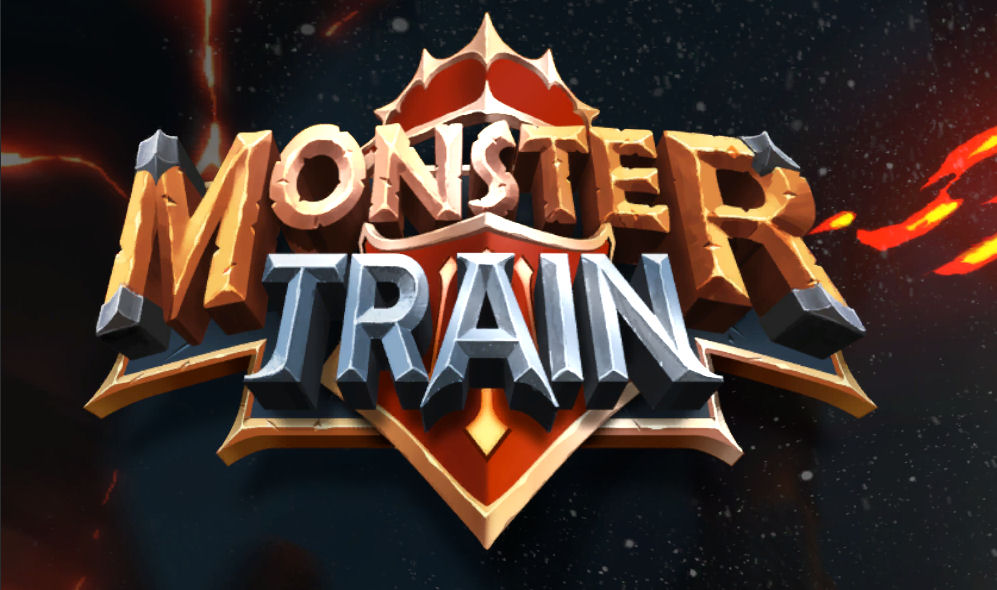 Short describes what makes Monster Train so mouse friendly in this year's Steam Summer Sale 2020. Seen is the logo for Monster Train.