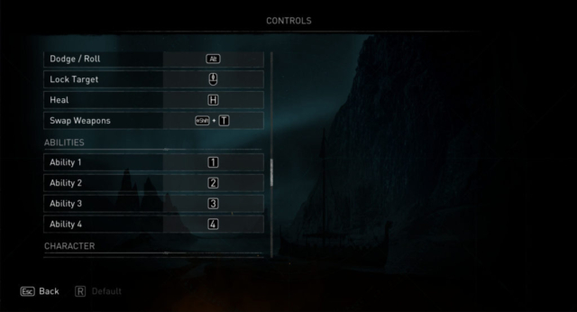 Short previews the Options for Accessibility for Assassin's Creed Valla by Ubisoft. Here we see the controls settings for keybinds and the like continued.