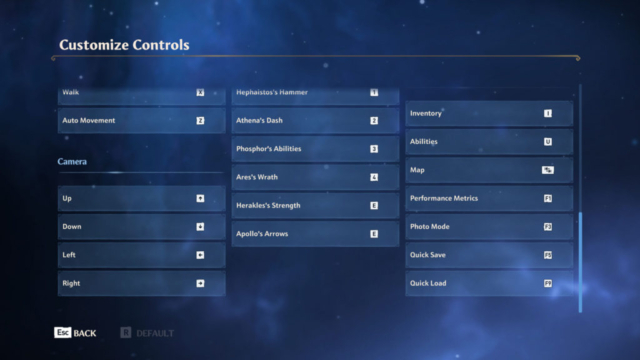 Here we have the multiple accessibility options for Immortals Fenyx Rising such as its customize controls settings in today's Options for Accessibility!